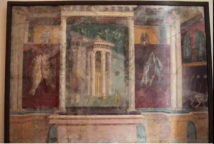 古罗马庞贝古城出土的壁画