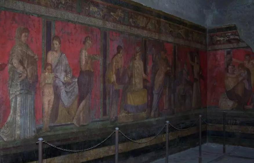 古罗马庞贝古城出土的壁画
